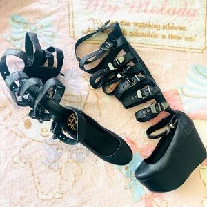 YES buckle platform - gothic punk flatform